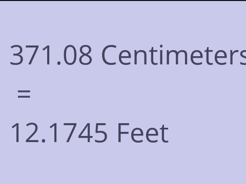 371.08 CM TO FEET