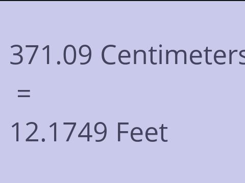 371.09 CM TO FEET