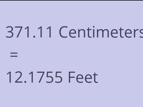 371.11 CM TO FEET