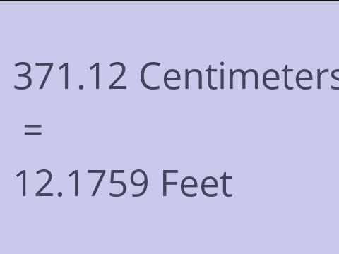 371.12 CM TO FEET