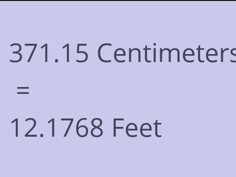 371.15 CM TO FEET