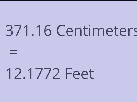 371.16 CM TO FEET