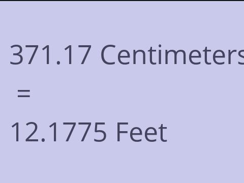 371.17 CM TO FEET