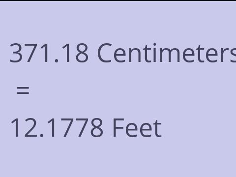 371.18 CM TO FEET