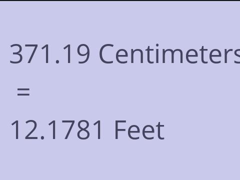 371.19 CM TO FEET