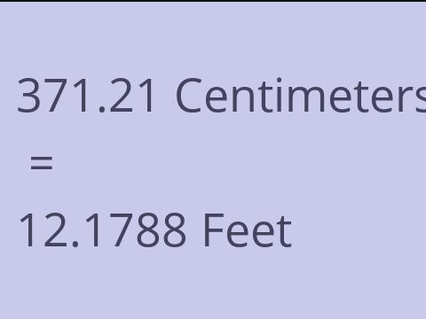 371.21 CM TO FEET