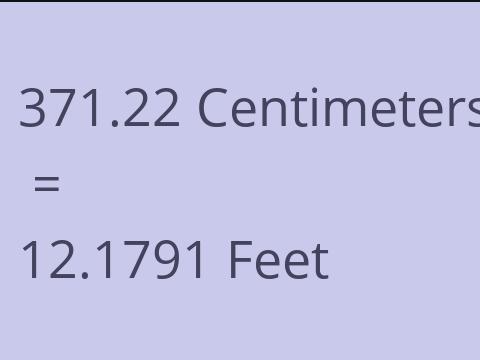 371.22 CM TO FEET