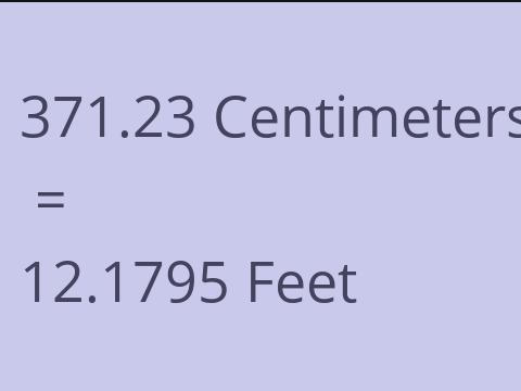 371.23 CM TO FEET