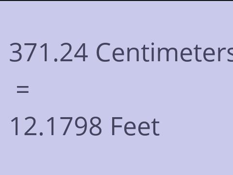 371.24 CM TO FEET