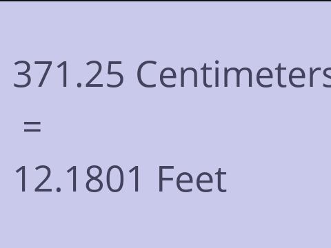 371.25 CM TO FEET