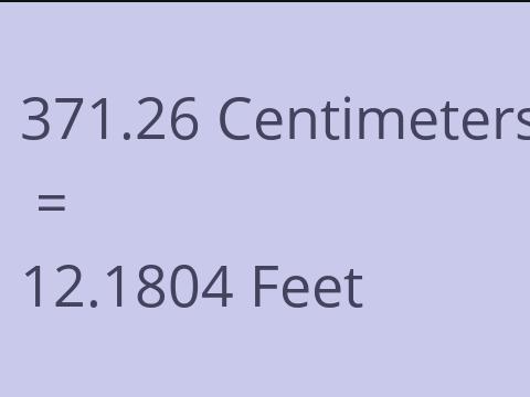 371.26 CM TO FEET