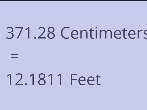 371.28 CM TO FEET