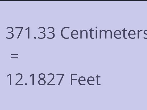 371.33 CM TO FEET