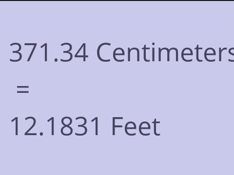 371.34 CM TO FEET