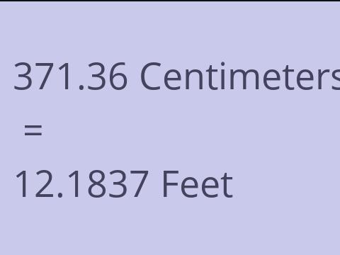 371.36 CM TO FEET