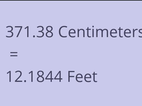 371.38 CM TO FEET