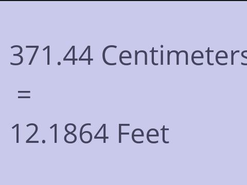 371.44 CM TO FEET