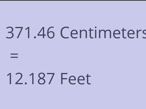 371.46 CM TO FEET