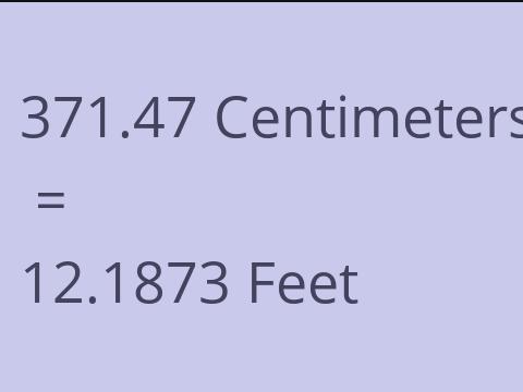 371.47 CM TO FEET