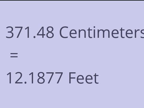 371.48 CM TO FEET