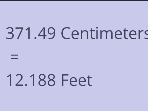 371.49 CM TO FEET