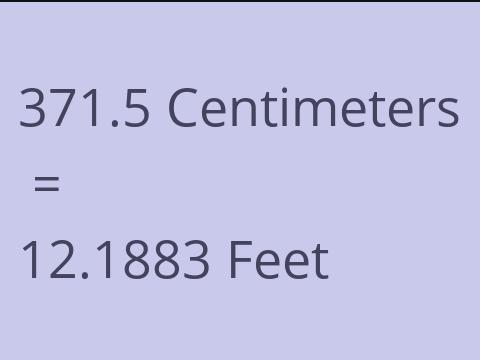 371.5 CM TO FEET