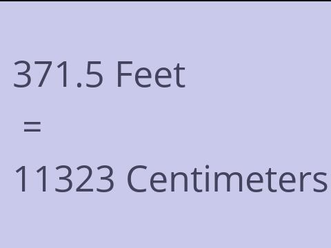 371.5 FEET TO CM