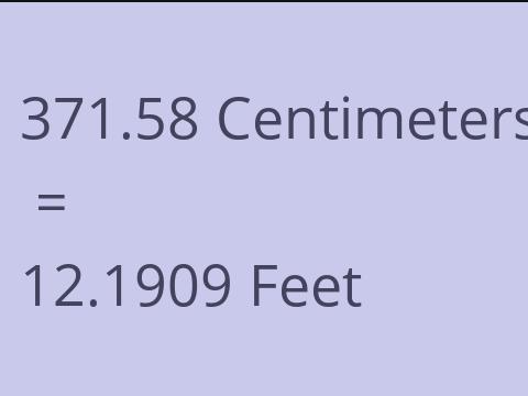 371.58 CM TO FEET