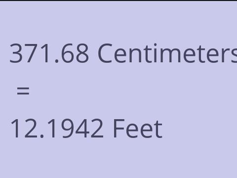 371.68 CM TO FEET