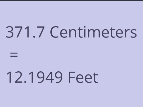 371.7 CM TO FEET