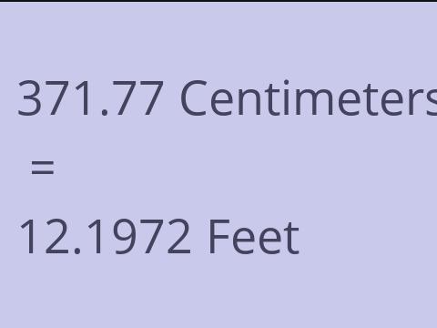 371.77 CM TO FEET