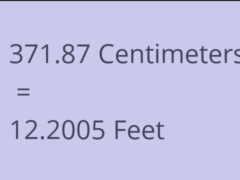 371.87 CM TO FEET