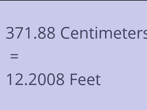 371.88 CM TO FEET