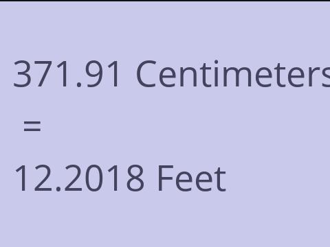 371.91 CM TO FEET