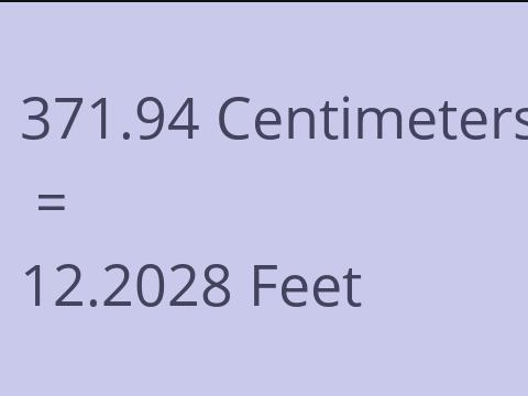 371.94 CM TO FEET