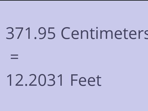 371.95 CM TO FEET