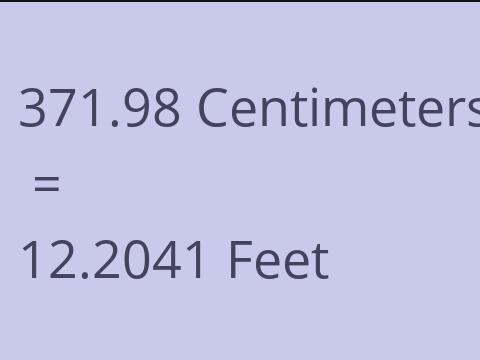 371.98 CM TO FEET