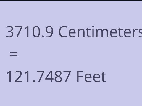 3710.9 CM TO FEET