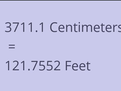 3711.1 CM TO FEET