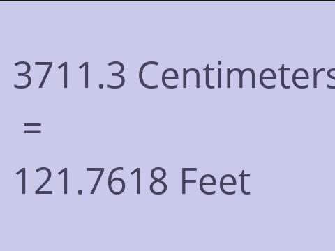 3711.3 CM TO FEET