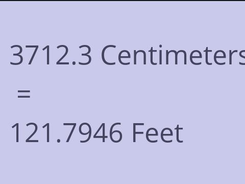3712.3 CM TO FEET