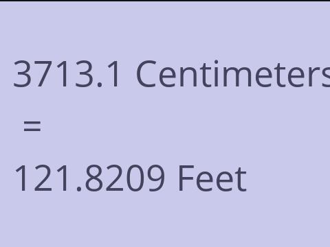 3713.1 CM TO FEET