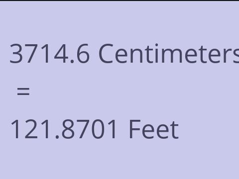3714.6 CM TO FEET