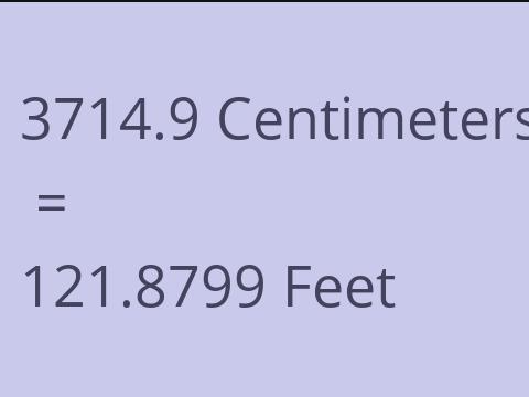 3714.9 CM TO FEET