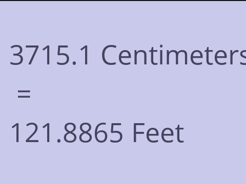 3715.1 CM TO FEET