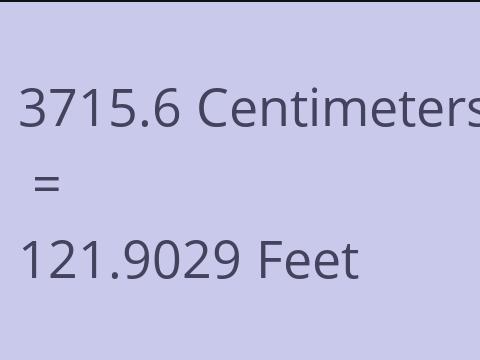 3715.6 CM TO FEET