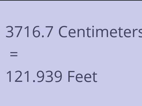 3716.7 CM TO FEET
