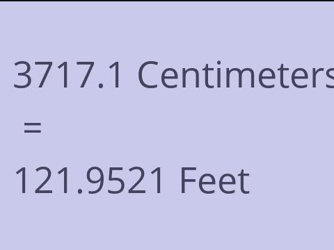 3717.1 CM TO FEET
