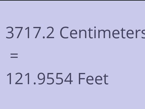 3717.2 CM TO FEET