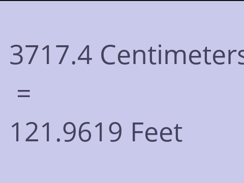 3717.4 CM TO FEET